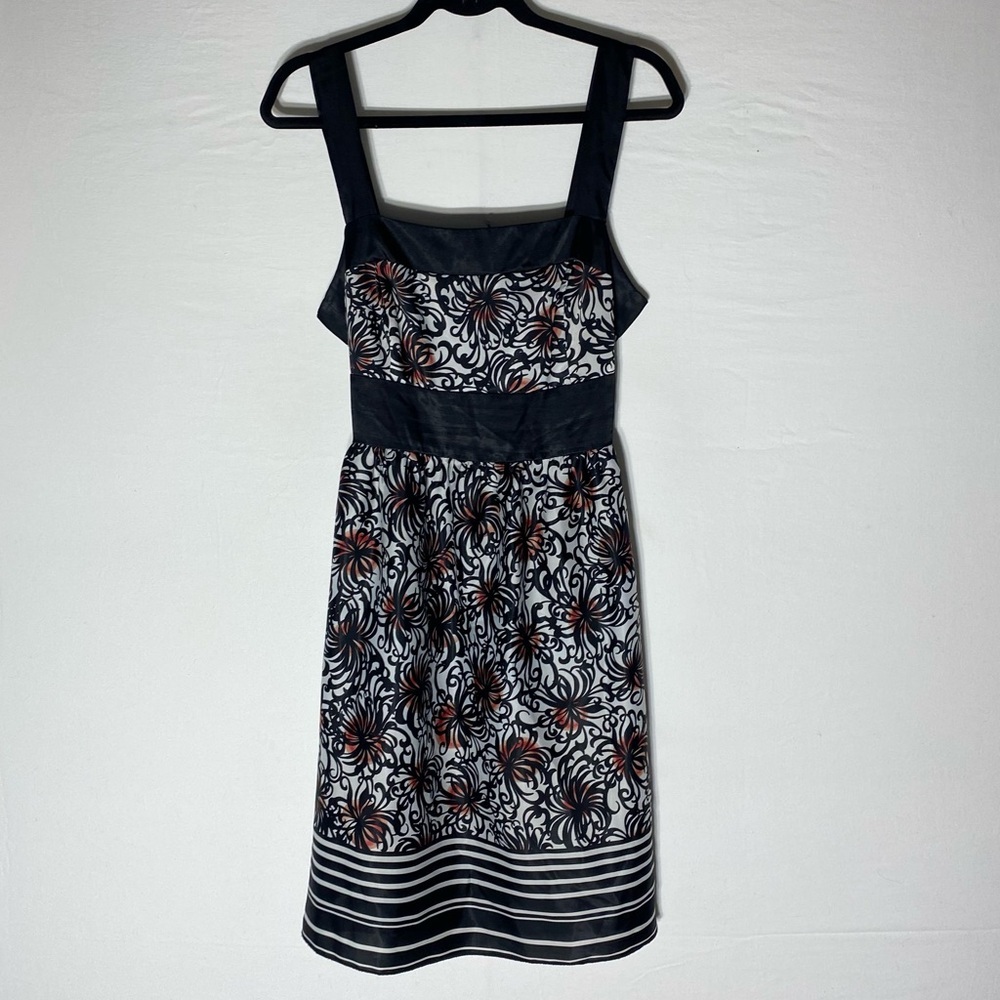 Vintage Y2K Speekless Elegant Black and White Floral Satiny Dress